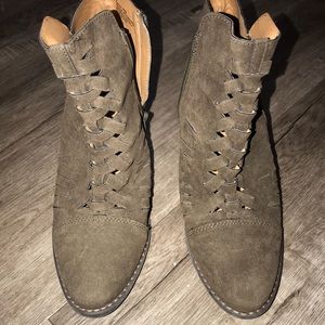 Suede ankle boots in really good condition